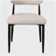 Chaise d'appoint Jaramillo en tissu beige et traitement de surface noir (ensemble de 2 pièces)