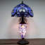 Lampe de table rustique de style Tiffany avec table de chevet, lavande, bleu, mauve, baroque, vitrail, base rétro, 22 po de hauteur, salon, chambre, chevet, table de chevet, ampoule à DEL incluse