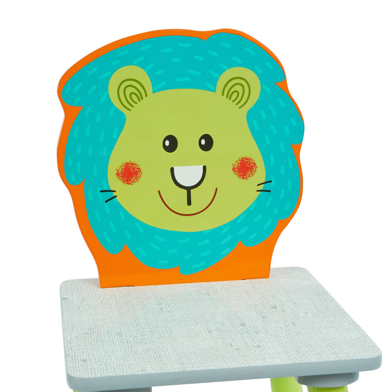  Kids Lion and Zebra Table and 2 Chairs Set