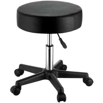 Tabourets roulants à hauteur réglable avec roulettes, coussin de siège ultra-épais pour un confort et une durabilité maximaux, convient aux salons, aux bars, à la maison, au bureau et à usage médical