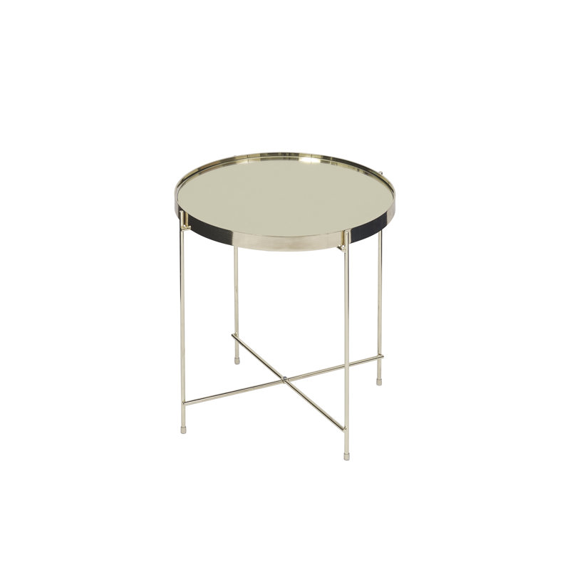 Yasmina Tray Top End Table, Gold