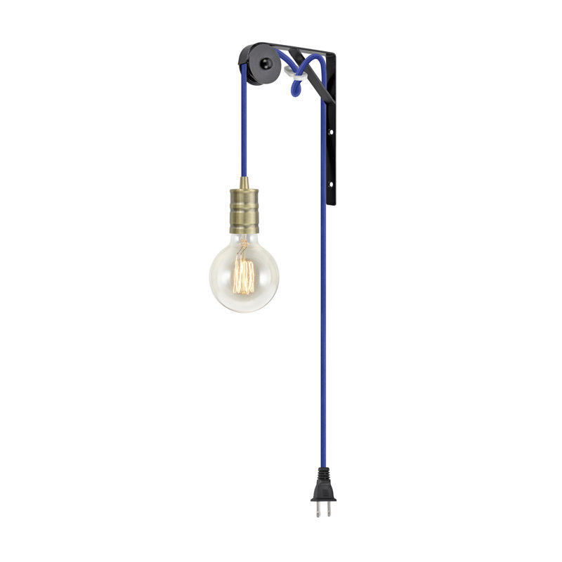 Otelia 1 - Light Single Pendant, Antique Brass/Blue