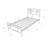 Ingram Modern Bed Frame with 4 Metal Legs - High-class Bed Frame in Powder Coating Black Color-1558904667