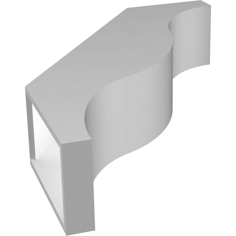Attelle de genou en PVC de qualité architecturale Funston, H 24 po x l 5 po x P 18 po