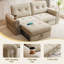Canapé-lit convertible 77 po sofa Canapé-lit 2 en 1 pour s'asseoir et dormir-132491629