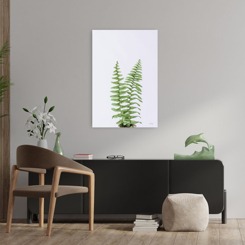 Boho Fern Abstract Contemporary Fern Landscape Nature Wall Art Print, 91.44cm H x 60.96cm W