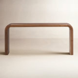 Wynne 65" Wide Mindi Wood Console Table, Medium Brown