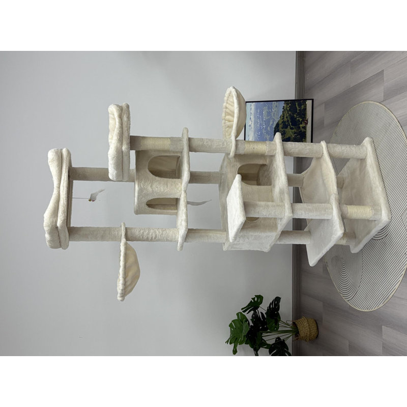 Arbre à chat 68 po, Beige, H 68 po x l 17,8 po x L 20 po