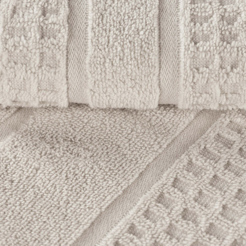 Serviette / gant de toilette Camiren 100% coton gaufré uni, Pierre