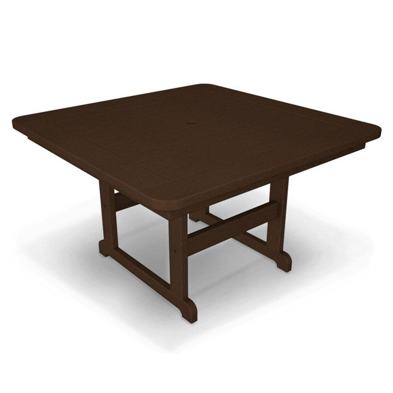 Table carrée 48 "POLYWOOD Park, Acajou