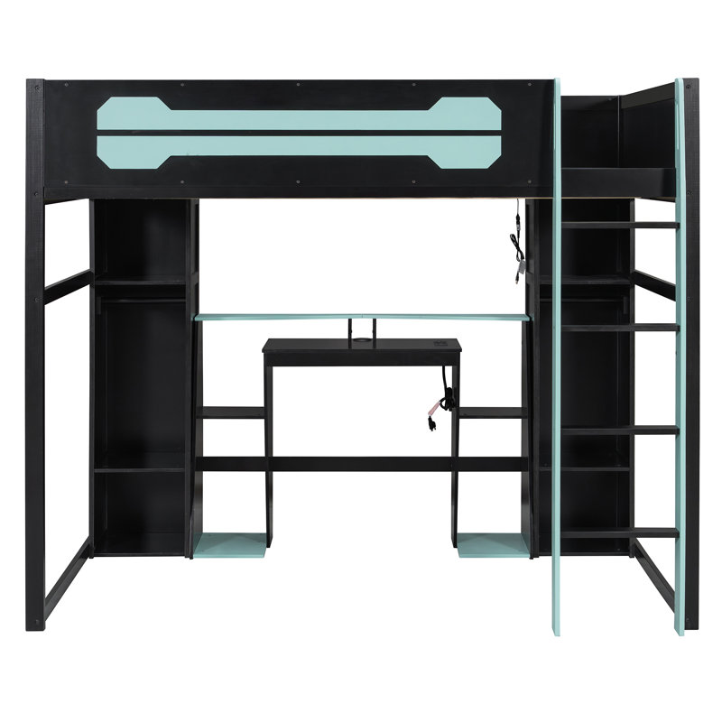 Lit mezzanine avec rangement Gaming