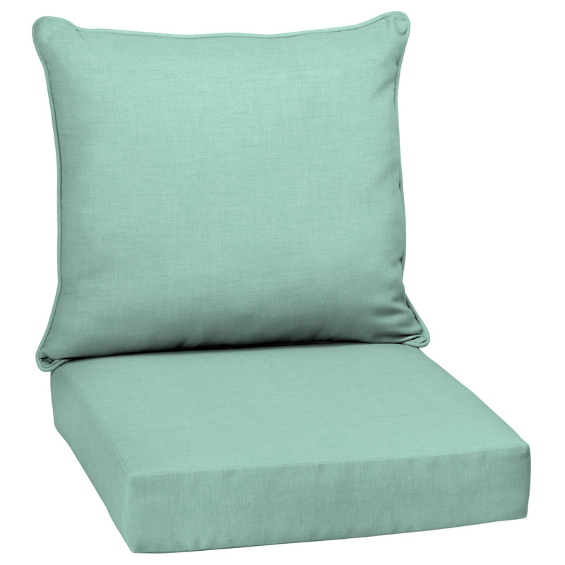 Coussin de chaise longue d'extérieur ARDEN, Turquoise, L 24 po x P 24 po