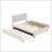 Upholstered Platform Bed with Trundle and Two Drawers-1994741514