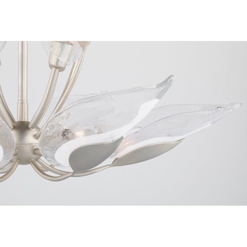 Blossom 10 Light Chandelier, Silver Leaf, 10 - Light