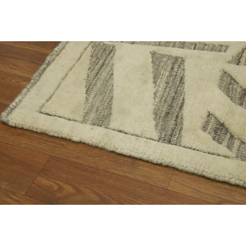 Tapis indien moderne et abstrait 8 x 10