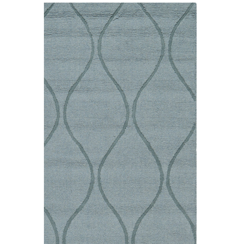 Tapis géométrique en laine tissé à la main Soukup, Tapis de couloir 2 pi 3 po x 6 pi