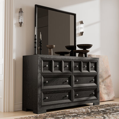 Commode 6 tiroirs avec miroir Schell