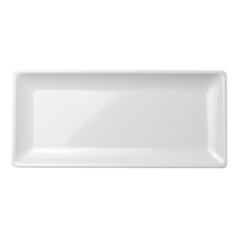 Assiette plate en mélamine 12 po, Blanc