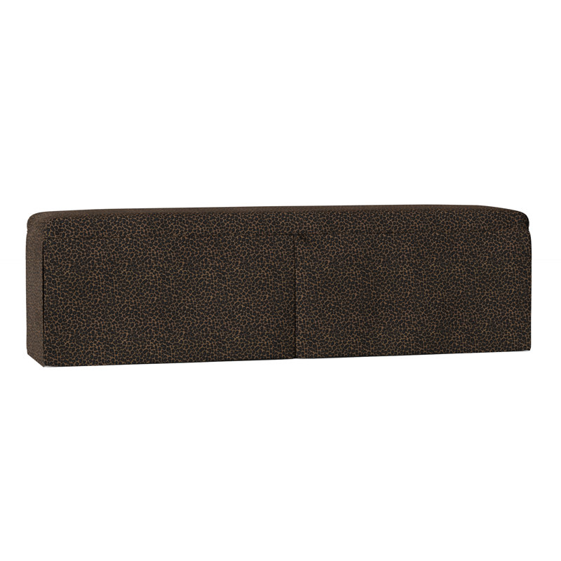 Ryan Upholstered Storage Bench, 21" H x 72" W x 18" D, Jaclyn Black, Black