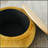 Luxurious Round Storage Ottoman with 2-in-1 Function, Dark Yellow, Ideal for Modern and Classic Interiors-1149830008