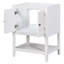 Petite base de meuble-lavabo, armoire de rangement à cadre en bois avec portes et tablette ouverte, armoire d'appoint-106668299
