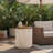 Outdoor Mgo Cylinder Side Table, Lightweight With Elegant Wave Design For Garden And Balcony Decor-460420975
