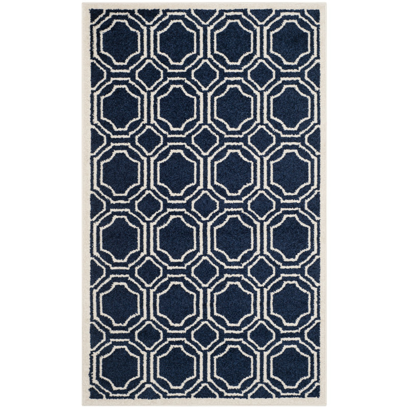 Soler Geometric Hand Woven Indoor / Outdoor Area Rug, Rectangle 152 x 244 cm