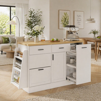 Multi-Functional Storage Sideboard,Kitchen Island Table