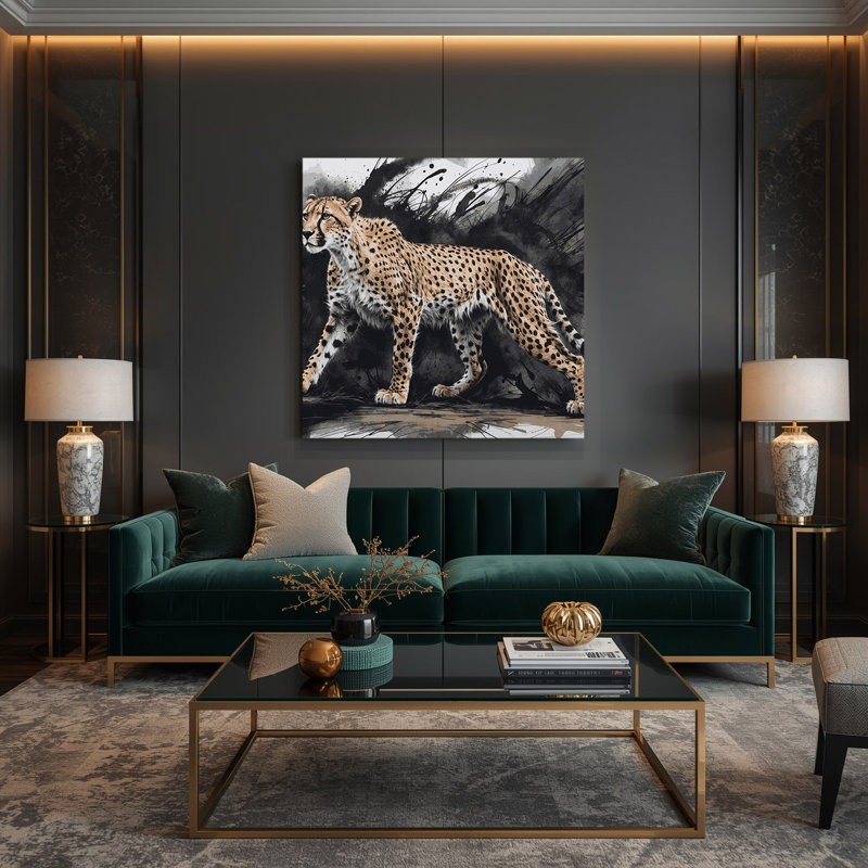 Art mural sur toile, "Big Cats", H 8 po x l 8 po