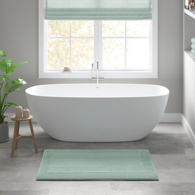 Reversible 3000 Gsm 100% Cotton 24x60" Bath Rug - , Machine Washable, Medium Pile 0.5" Easy Care, 0.5