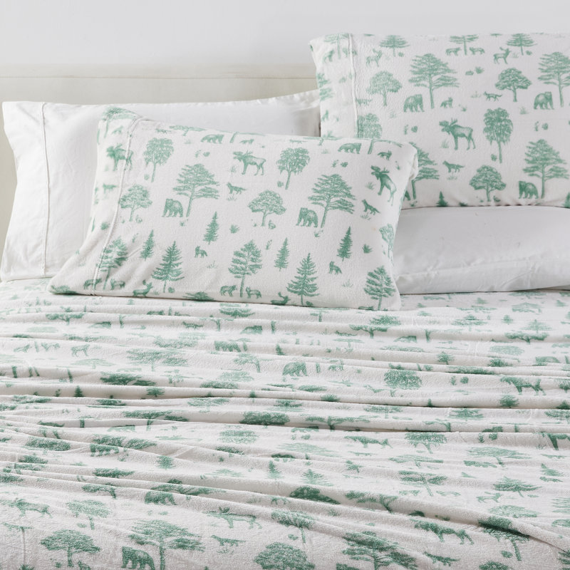 Ultra Soft Micro Plush Velvet Printed Sheet Sets, Twin Sheet w/ 1 Fitted Sheet&1 Pillowcase