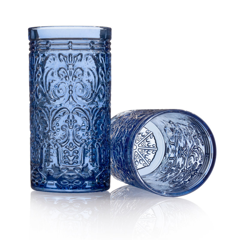 Verre à whisky 14 oz Jax, 4, Bleu