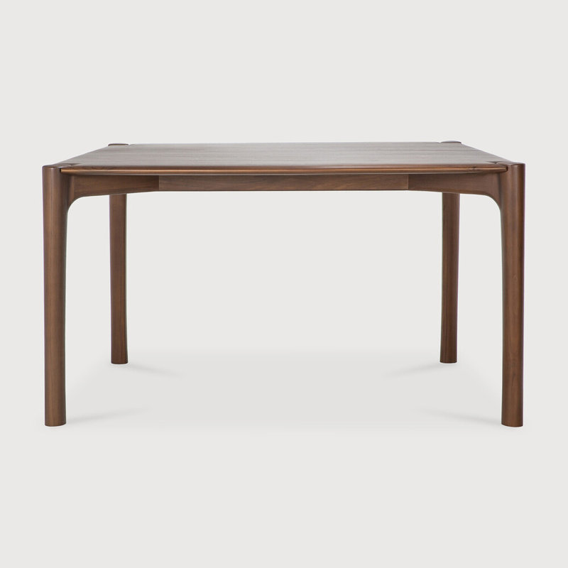 PI Solid Oak Dining Table, 30"H x 55.5"L x 31.5"W, Teak Brown