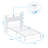 Storage Bed Equipped With Charging Station And Bedside LED Light Strip-377780693