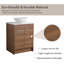 Ensemble de meuble-lavabo simple 24,07 po avec dessus en pierre Kasaundra