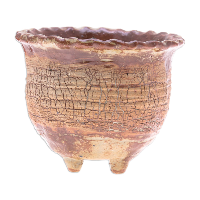 Handmade Earth Steps Ceramic Flower Pot