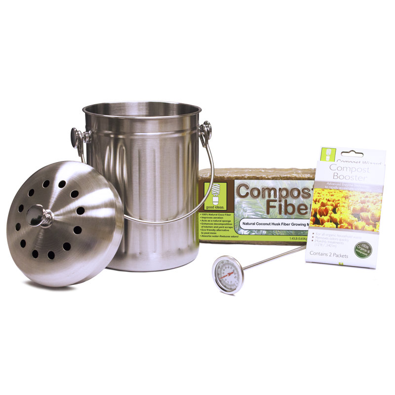 0.75 Gallons Plastic Odor Resistant Indoor Kitchen Composter