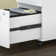Corner Synthetic Laminate Reception Desk with Filing Cabinet