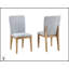 Ensemble de table de salle à manger Caspian 5 pièces 59 pouces avec finition chêne et chaises confortables, parfait pour les réunions de famille et les dîners élégants.