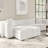 Creager Boucle Upholstered Rectangular Ottoman Off White