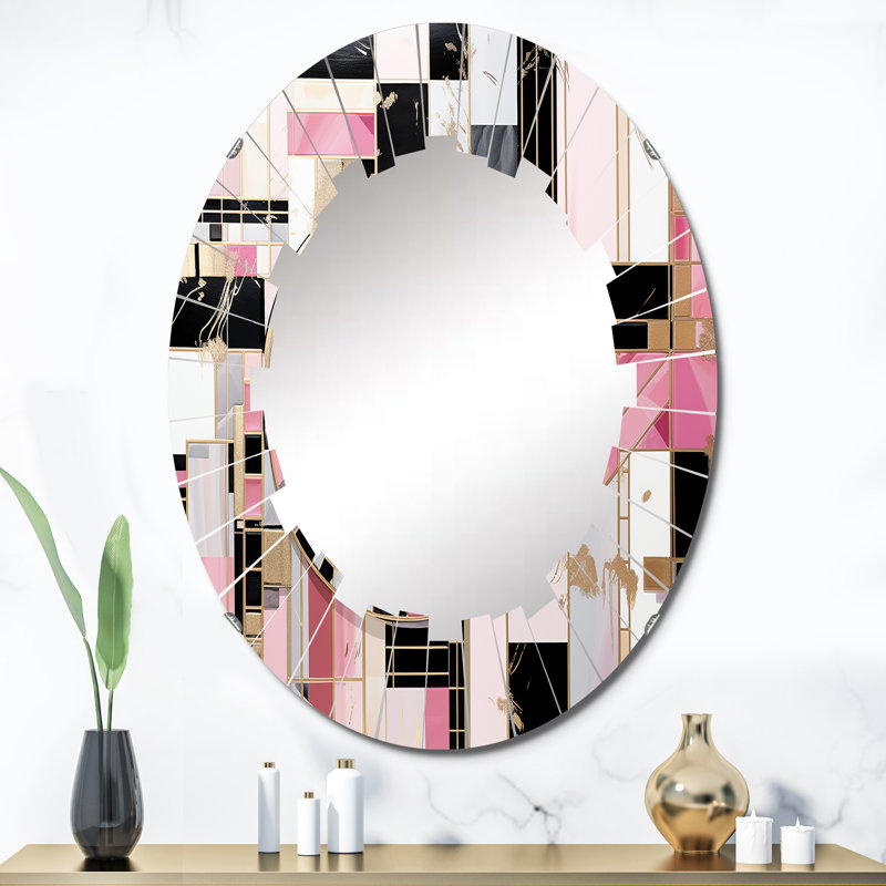 Lauvette - Miroir mural tendance ovale, 36 po x 24 po