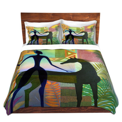 Ensemble de housse de couette DiaNoche en microfibre par Jennifer Baird - Horse and Warrior