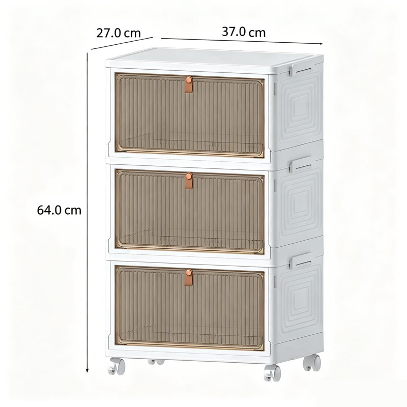 Rebrilliant Plastic Decorative Bin, 3-Tier