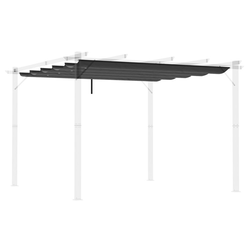 Auvent de remplacement rétractable Outsunny, gris