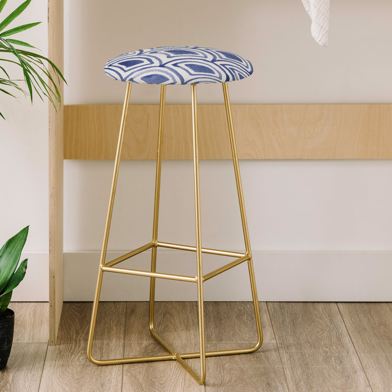 Tabouret de bar 31 po natalie baca geo wave indigo