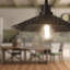 Lampe suspendue en forme de cône en satin noir l 11,8 po Leslie