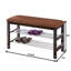 Wood Shoe Bench With Chocolate Microfiber Seat