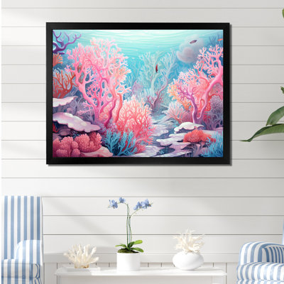 Corail, gorgonacées, monde marin sur toile