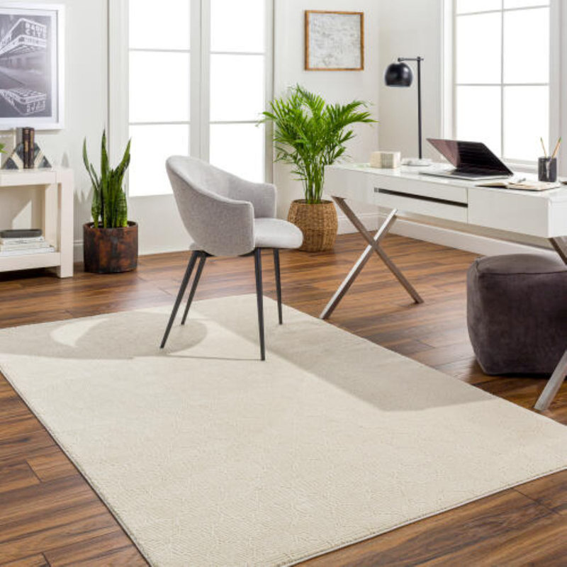Everaldo Pearl Machine Washable Area Rug, Rectangle 6'4" x 9'
