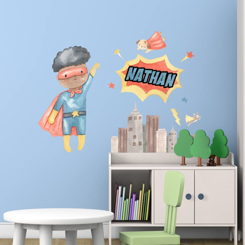 Adhésif décoratif superhéros, H 18 po x l 26 po, Oui